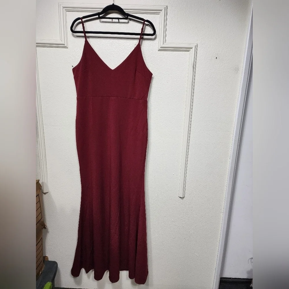 Lulus Infinite Glory Wine Red Maxi Dress XL Wedding Party Guest Prom Formal NWOT - Picture 6 of 10